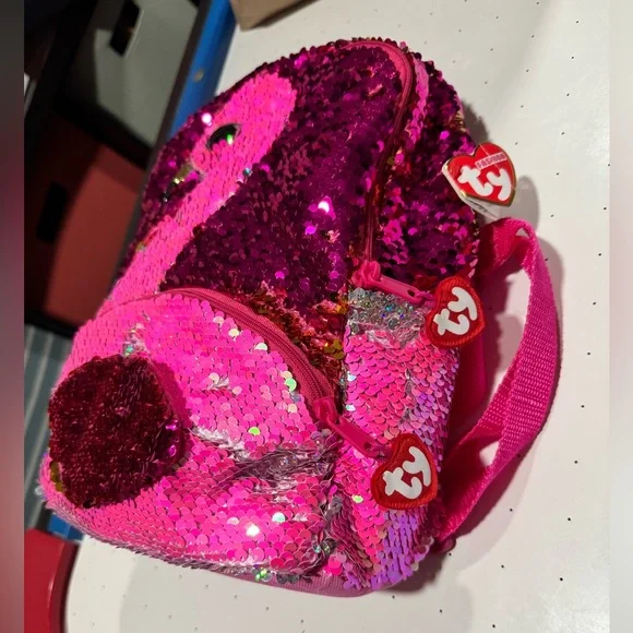 Ty Sequin Flamingo Kids mini Backpack - Picture 3 of 4